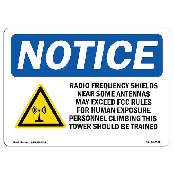 Sign, 3.5" H, Radio Frequency Fields Near Sign, Landscape, NS-D-35-L-17961-10PK